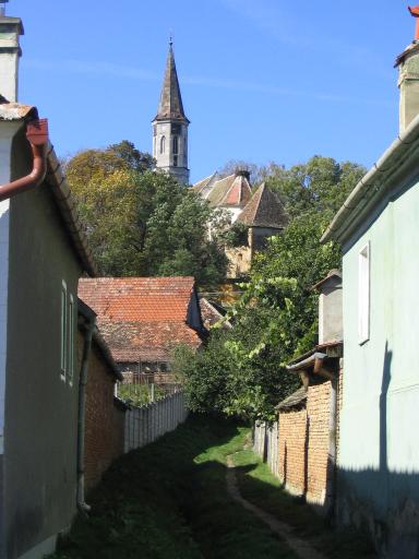 Blick zur Kirchenburg