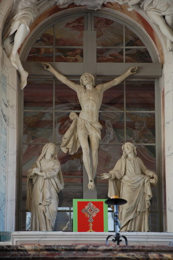 Kruzifix am Ende der "Heiligen Stiege"